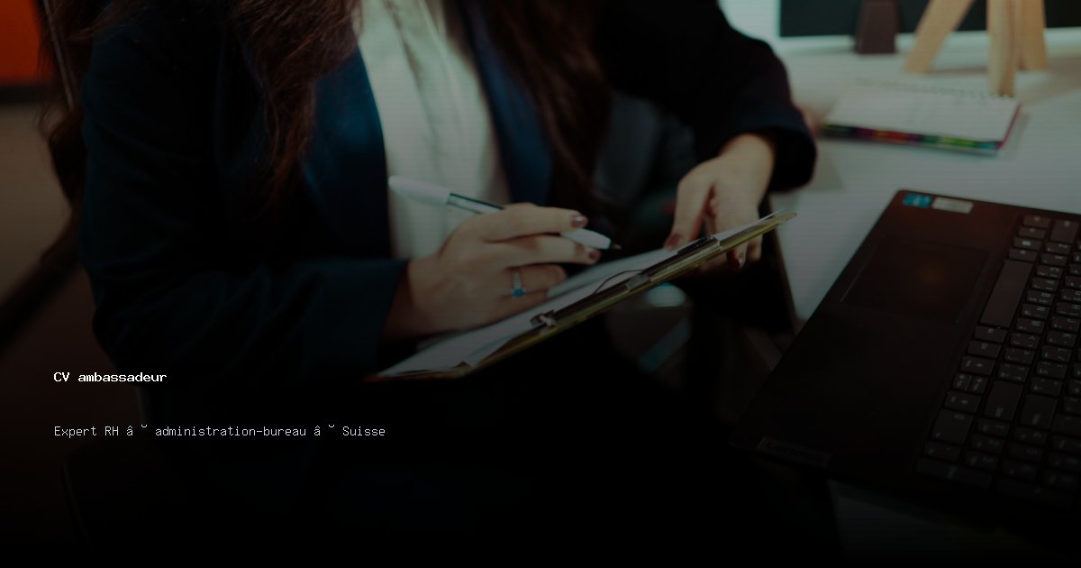CV ambassadeur/ambassadrice — Exemple de CV Suisse