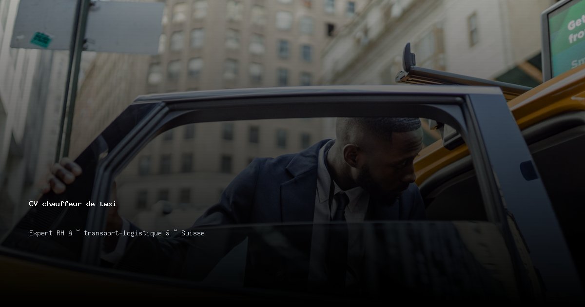 CV chauffeur de taxi/chauffeuse de taxi — Exemple de CV Suisse