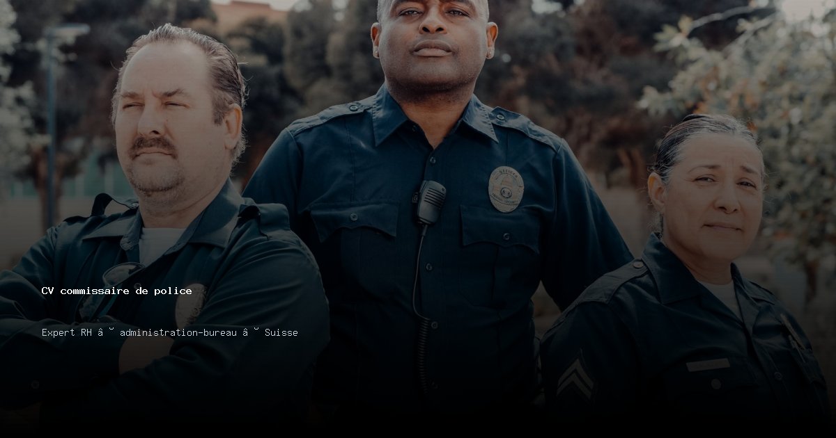 CV commissaire de police — Exemple de CV Suisse