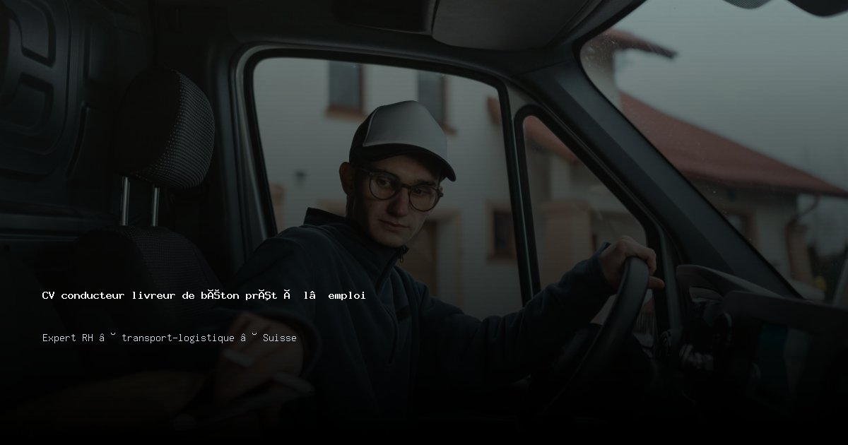 CV conducteur livreur de béton prêt à l’emploi/conductrice livreuse de béton prêt à l’emploi — Exemple de CV Suisse