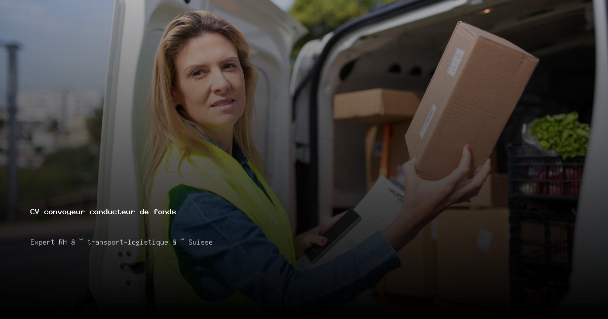 CV convoyeur conducteur de fonds/convoyeuse conductrice de fonds — Exemple de CV Suisse