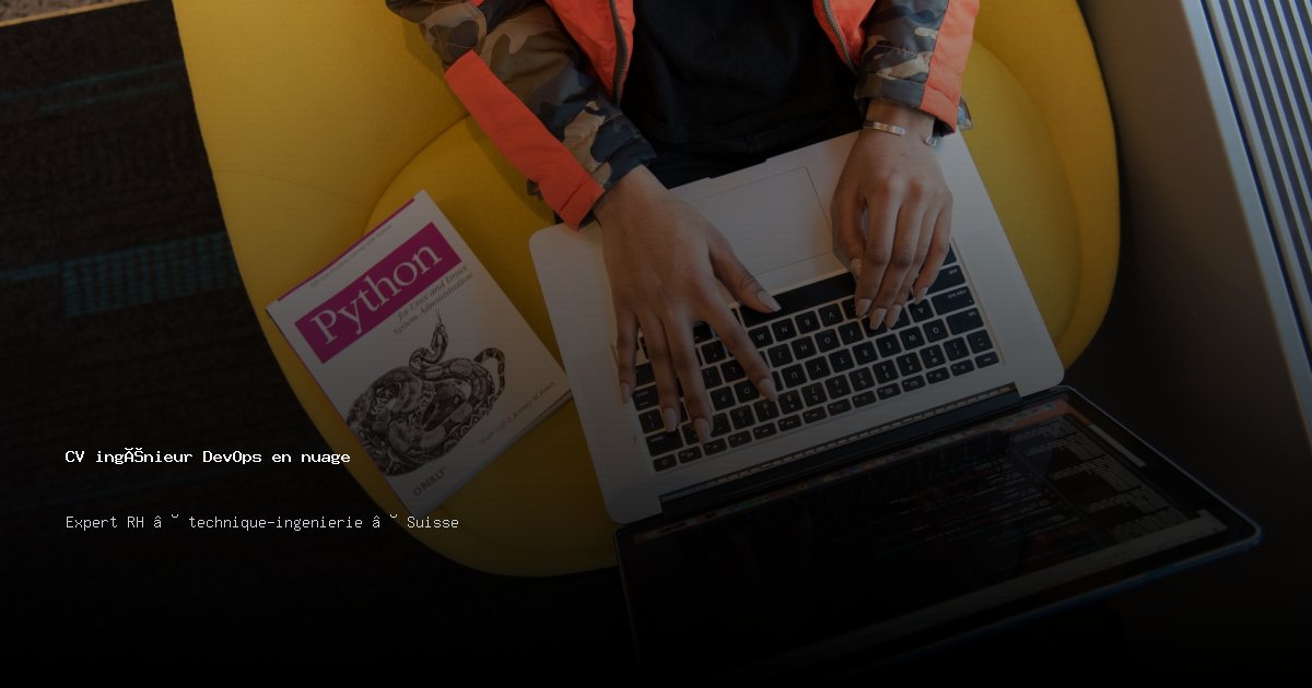 CV ingénieur DevOps en nuage/ingénieure DevOps en nuage — Exemple de CV Suisse