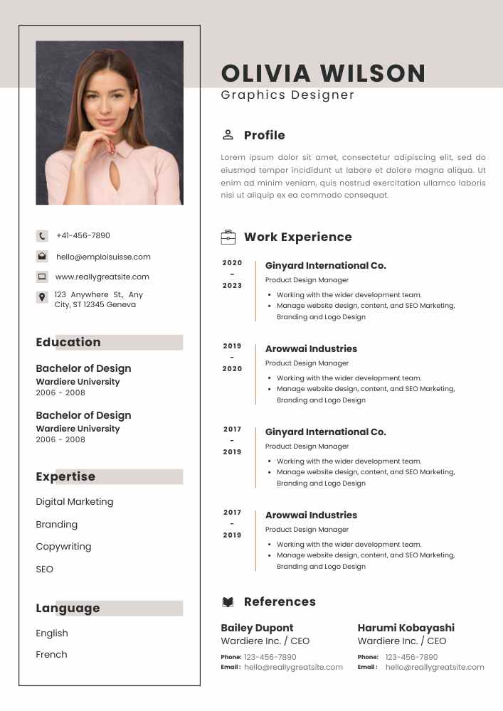 CV responsable du suivi et de l’évaluation Moderne