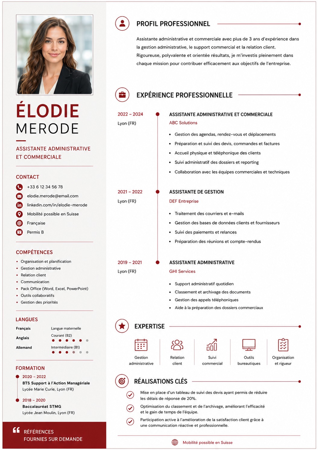 Aperçu du design de CV Élégant